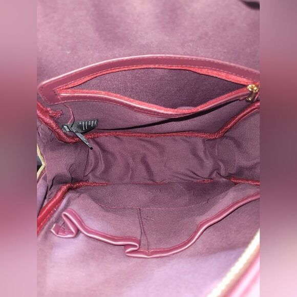 NWT Badgley Mischka Pocket Studded Backpack in Plum - Picture 9 of 14